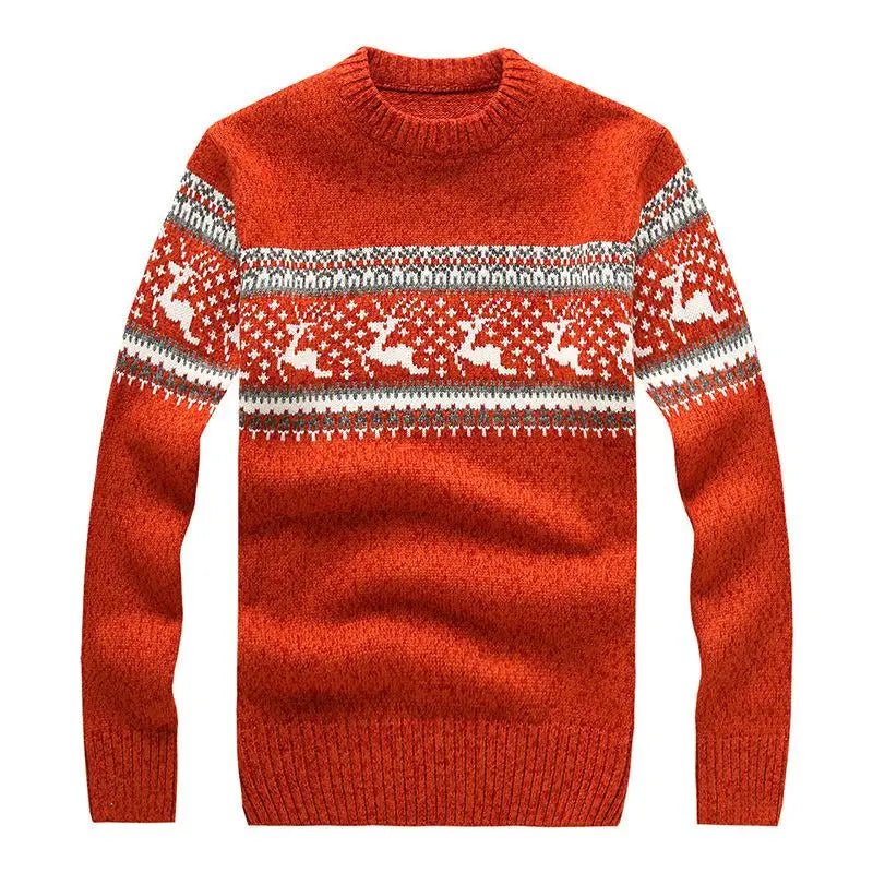 Winter Men's Wool Pullover Christmas Sweater Multicolor Cowl Neck Sweater Men Clothing Cashmere Sweaters Pull Homme A2F7721