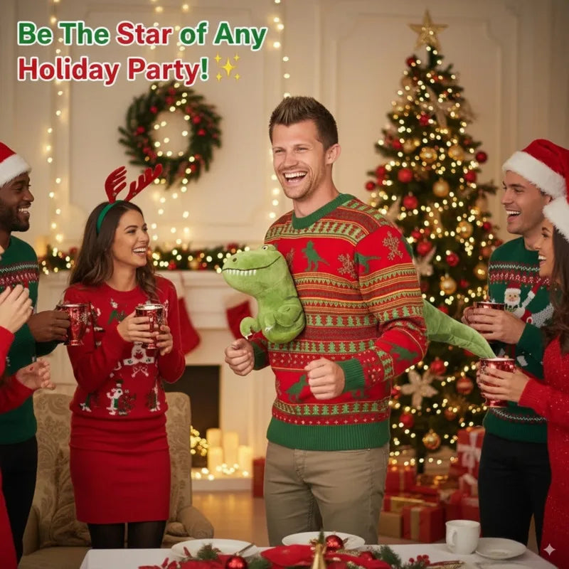 Ugly Sweater Christmas 3D Funny Elk Shark Top Men Fashion High Street Vintage Long Sleeve Couple Pullover Knitwear Women Top New