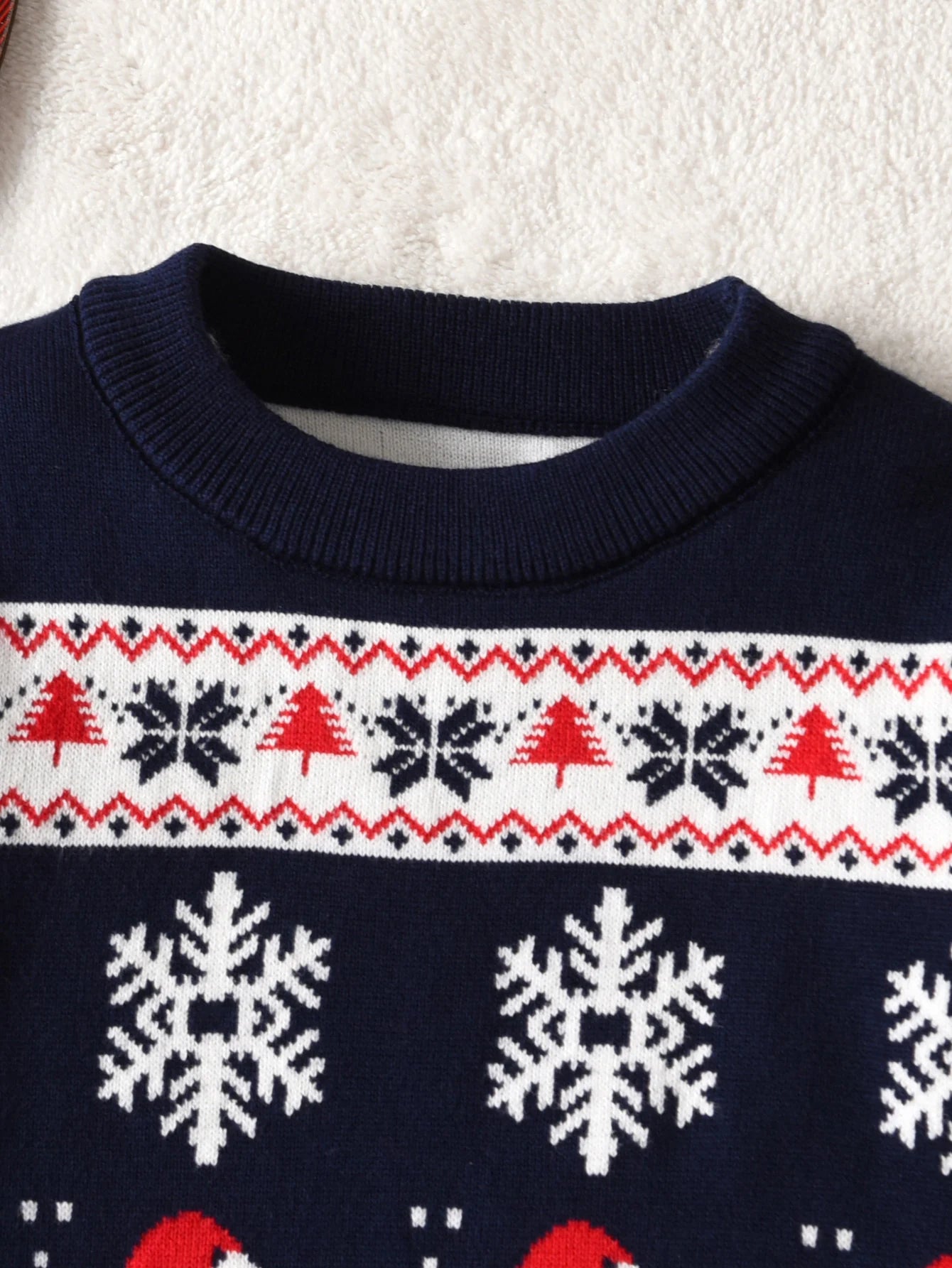 Boys and girls Christmas hats, snowflake reindeer sweaters, pullovers suitable for parties, leisure, spring, autumn, winter