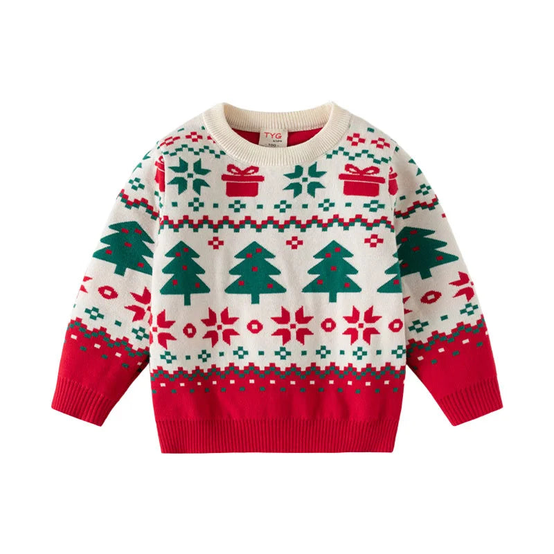 Christmas Sweaters 3-7T New Arrival Christmas Boys Girls Sweaters For Autumn Winter Snowman Children's Sweatshirts Baby Clothes