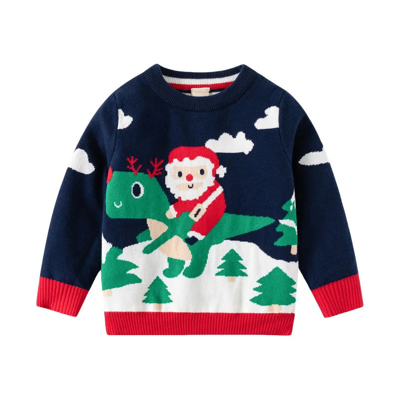Christmas Sweaters 3-7T New Arrival Christmas Boys Girls Sweaters For Autumn Winter Snowman Children's Sweatshirts Baby Clothes