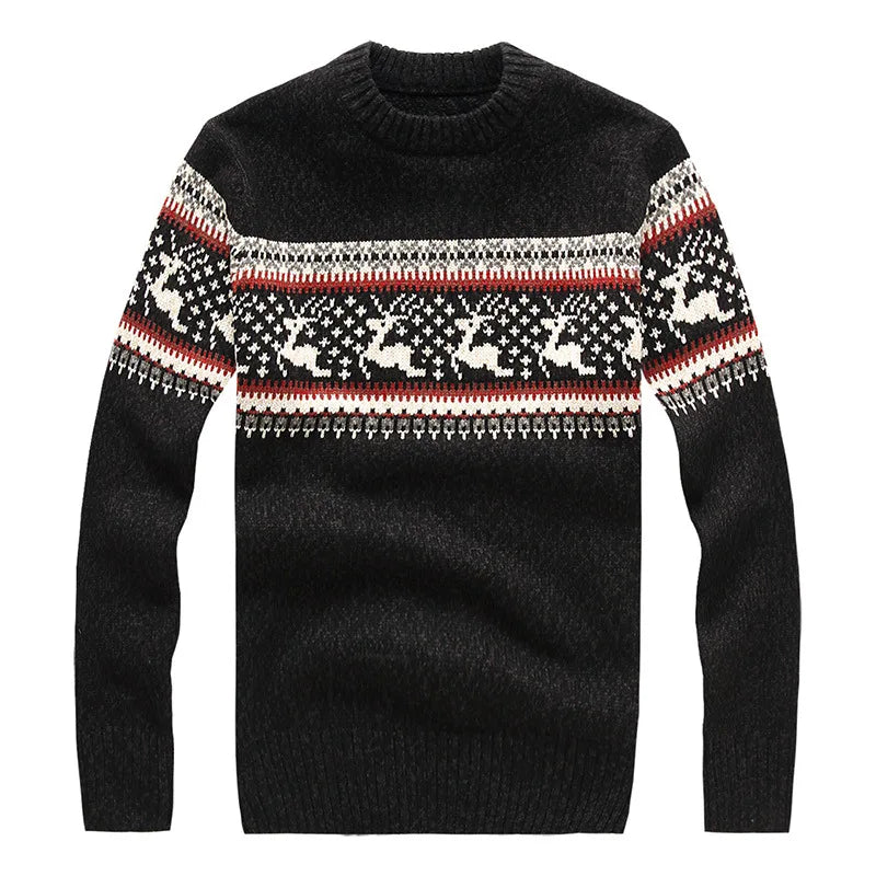 Winter Men's Wool Pullover Christmas Sweater Multicolor Cowl Neck Sweater Men Clothing Cashmere Sweaters Pull Homme A2F7721