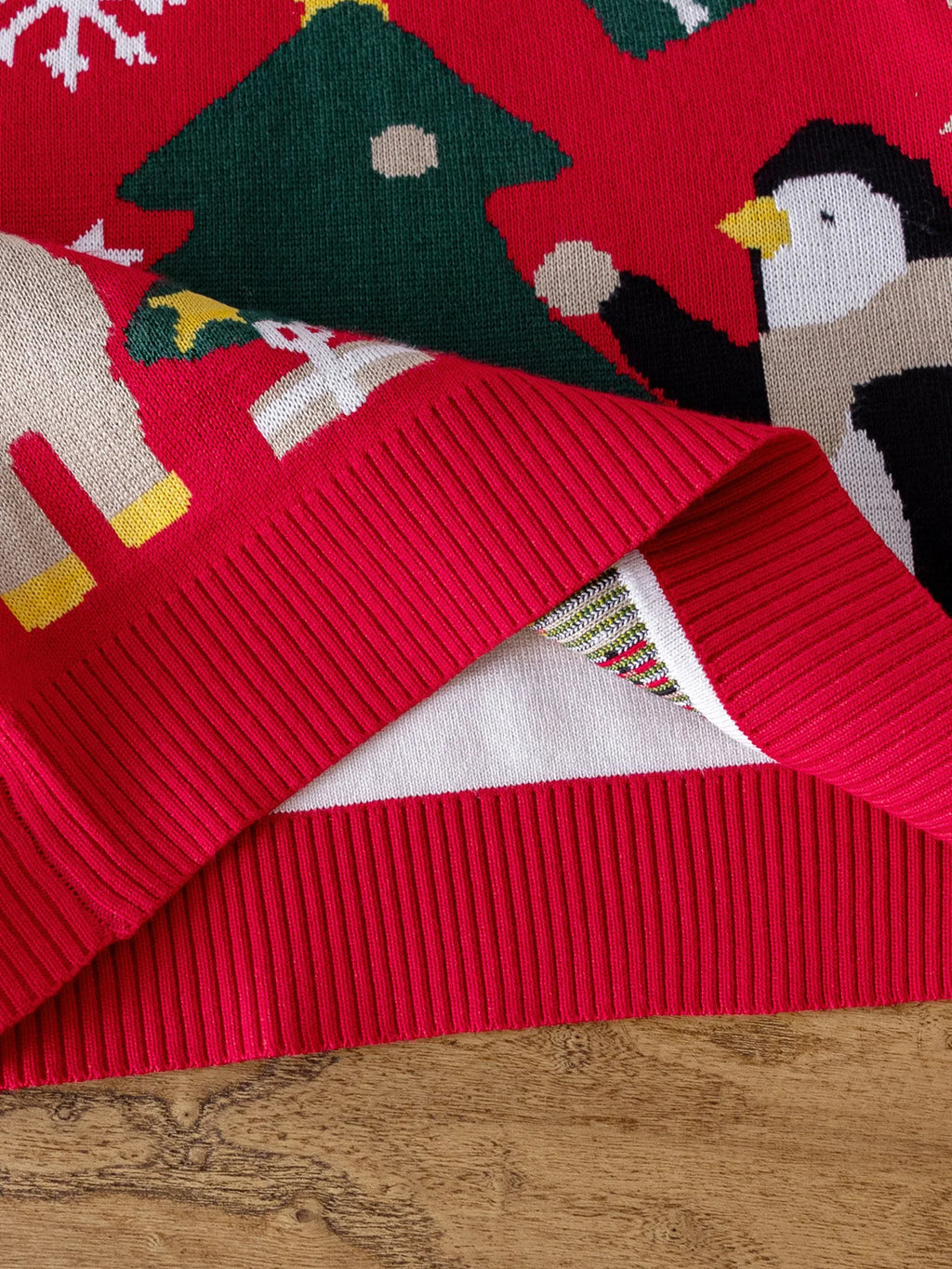 Boy Cute Style Christmas Gift Pattern Sweater Knitted Hoodie Suitable for Holiday Leisure Spring Autumn Winter