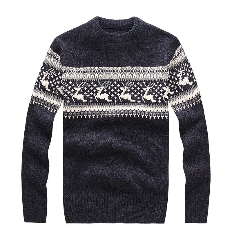 Winter Men's Wool Pullover Christmas Sweater Multicolor Cowl Neck Sweater Men Clothing Cashmere Sweaters Pull Homme A2F7721
