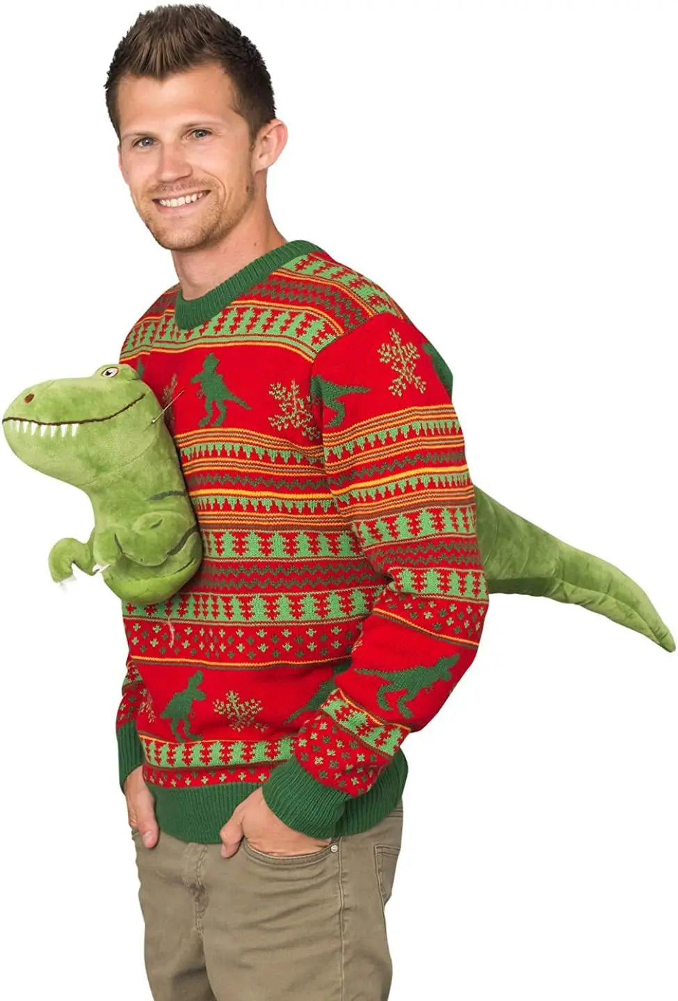 Christmas Knitted Sweater Unisex 3d Dinosaur Shark Bear Cartoon Clothing Doll Pullover Funny Holiday Parties Top Cool Gifts